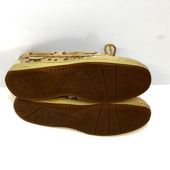 Sperry Top-Sider Angelfish 5.5M Boat Shoes Loafers Leather Upper Leopard Print - Picture 10 of 12